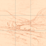 Sepia sketch with grid