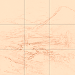 Sepia sketch with grid