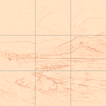 Sepia sketch with grid