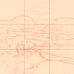 Sepia sketch with grid