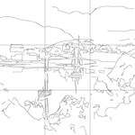 Line drawing with grid