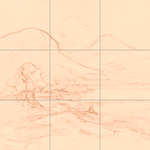 Sepia sketch with grid