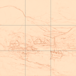 Sepia sketch with grid