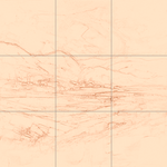 Sepia sketch with grid