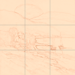 Sepia sketch with grid