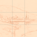 Sepia sketch with grid