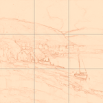 Sepia sketch with grid