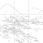 Line drawing with grid