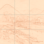 Sepia sketch with grid