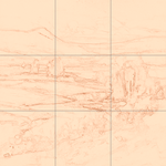 Sepia sketch with grid