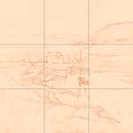 Sepia sketch with grid