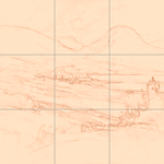 Sepia sketch with grid