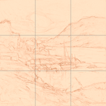 Sepia sketch with grid