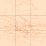 Sepia sketch with grid