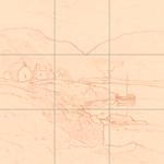 Sepia sketch with grid