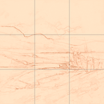 Sepia sketch with grid