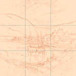 Sepia sketch with grid