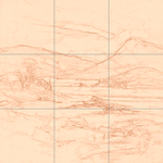 Sepia sketch with grid