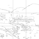 Line drawing with grid