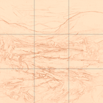 Sepia sketch with grid