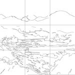 Line drawing with grid