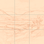 Sepia sketch with grid