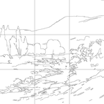 Line drawing with grid