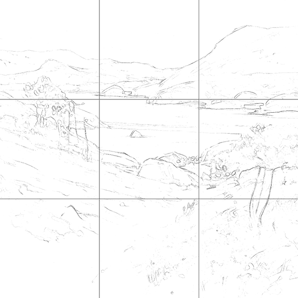 Sketch with grid