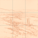 Sepia sketch with grid