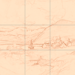 Sepia sketch with grid