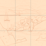 Sepia sketch with grid