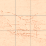 Sepia sketch with grid