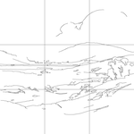 Line drawing with grid