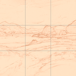 Sepia sketch with grid