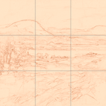 Sepia sketch with grid