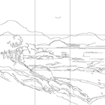 Line drawing with grid