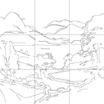 Line drawing with grid