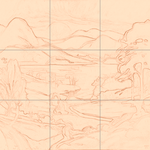 Sepia sketch with grid