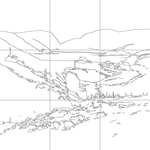 Line drawing with grid