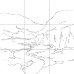 Line drawing with grid