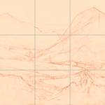 Sepia sketch with grid