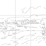 Line drawing with grid