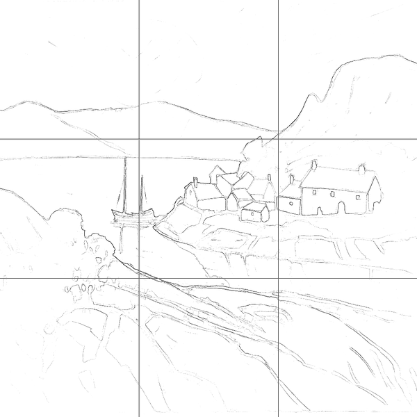 Sketch with grid