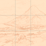 Sepia sketch with grid