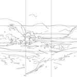 Line drawing with grid