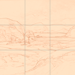 Sepia sketch with grid