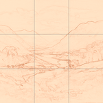 Sepia sketch with grid