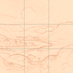 Sepia sketch with grid