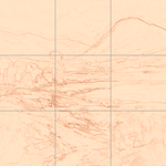 Sepia sketch with grid