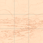 Sepia sketch with grid